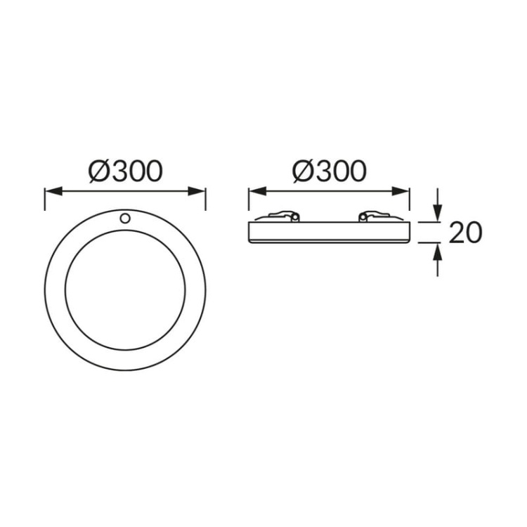 Plafoniera LED OLGIERD C MVS z czujnikiem ruchu 24W 2090lm 120° CCT biała IP20 STRÜHM wymiary