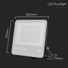 Naświetlacz LED FLOODLIGHT 150W 24000lm 4000K 160lm/W czarny IP65 wymiary