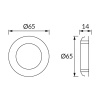 Oprawa meblowa LED ROLO 1,9W 190lm b.neutralna IP44 czarna STRÜHM wymiary