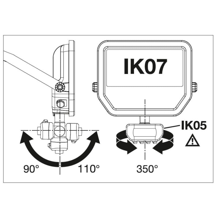 Naświetlacz LED FL50 SN P 41W/27W 4000K 6000lm/4000lm 6KLM PS SY100 WT IP65 z czujnikiem LEDVANCE regulacja