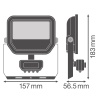 Naświetlacz LED FL20 SN P 17W/11W 3000K 2200lm/1465lm 2K4LM PS SY100 WT IP65 z czujnikiem LEDVANCE wymiary