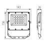 Naświetlacz LED ACETE 20W CCT 2160lm IP65 szary Kanlux 38491 wymiary