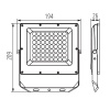 Naświetlacz LED ACETE 50W CCT 5400lm IP65 szary Kanlux 38493 wymiary