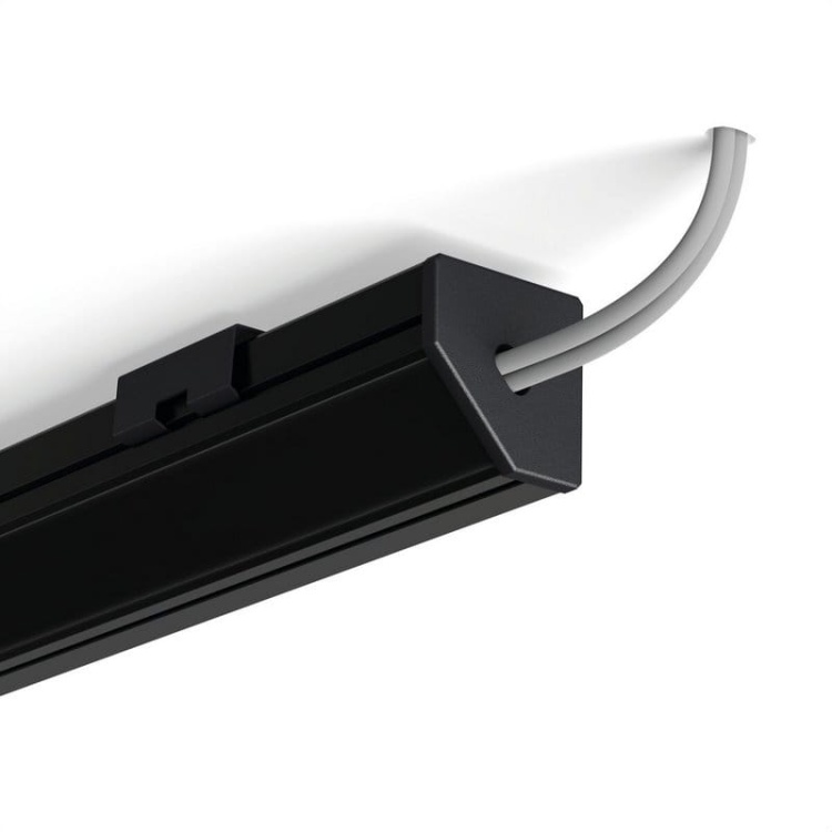 Zaślepka z otworem 45-PLUS-OTW C20007C07TW czarna KLUŚ zastosowanie z profilem 45-PLUS