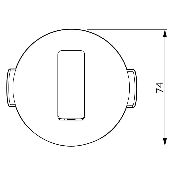 Wpuszczany w sufit uchwyt SMB-50/G - rysunek wymiarowy