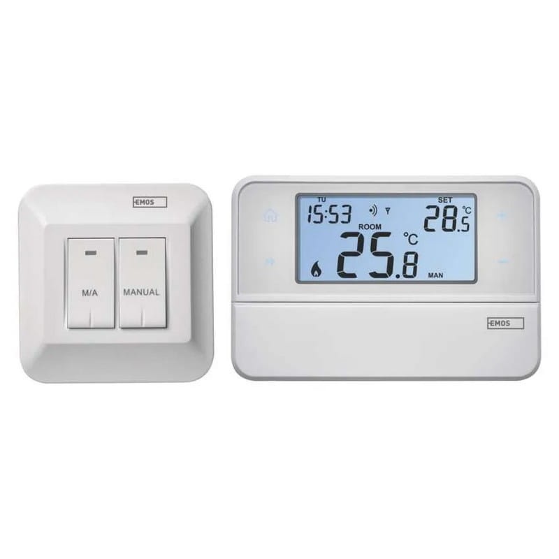 Programowalny termostat pokojowy bezprzewodowy z OpenTherm EMOS P5616OT front