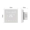 Inteligentny termostat pokojowy do ogrzewania podłogowego przewodowy GoSmart z WiFi EMOS P56201UF wymiary
