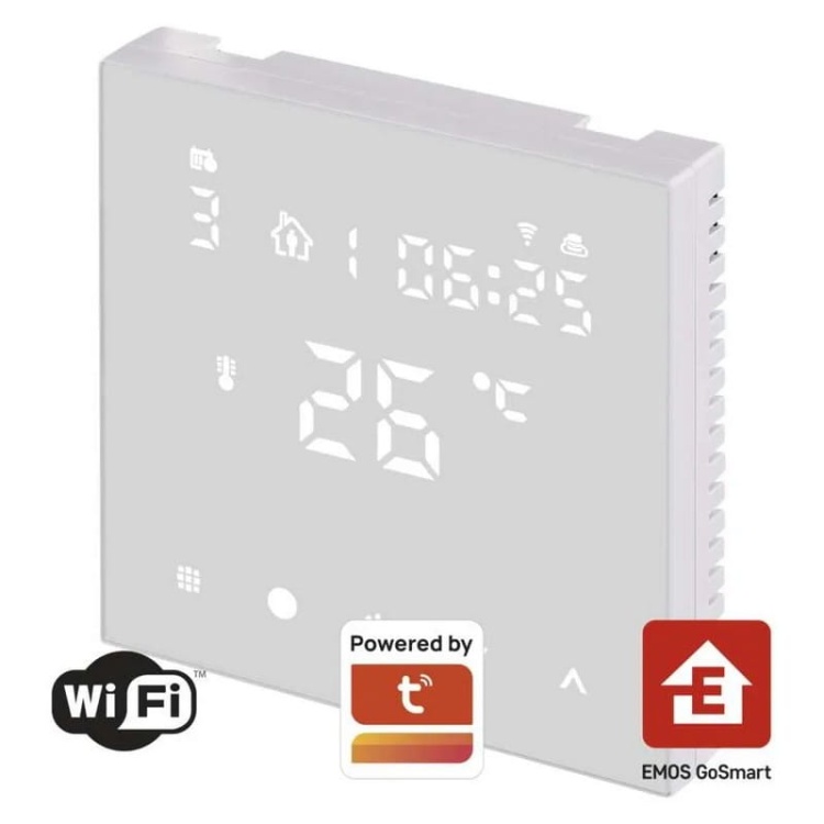 Inteligentny termostat pokojowy do ogrzewania podłogowego przewodowy GoSmart z WiFi EMOS P56201UF apki