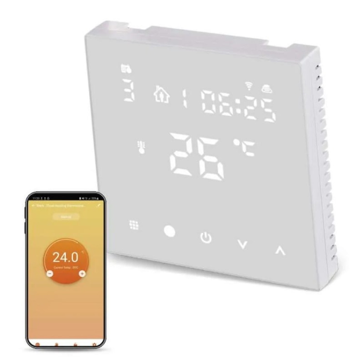 Inteligentny termostat pokojowy do ogrzewania podłogowego przewodowy GoSmart z WiFi EMOS P56201UF za apką