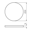 Plafoniera S PLAFON LED 20W CCT 2060 lm ściemnialna ∅390mm biała IP20 Kanlux 38611 wymiary
