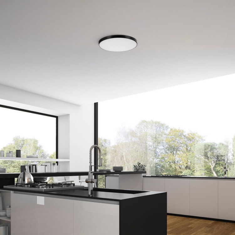Plafoniera S PLAFON LED 20W CCT 2060 lm ściemnialna ∅390mm biała IP20 Kanlux 38611 aranżacja kuchni
