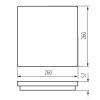 Plafoniera LED BENO CCT z czujnikiem ruchu 24-30W 2940lm 260mm IP65 grafitowa Kanlux 38780 wymiary