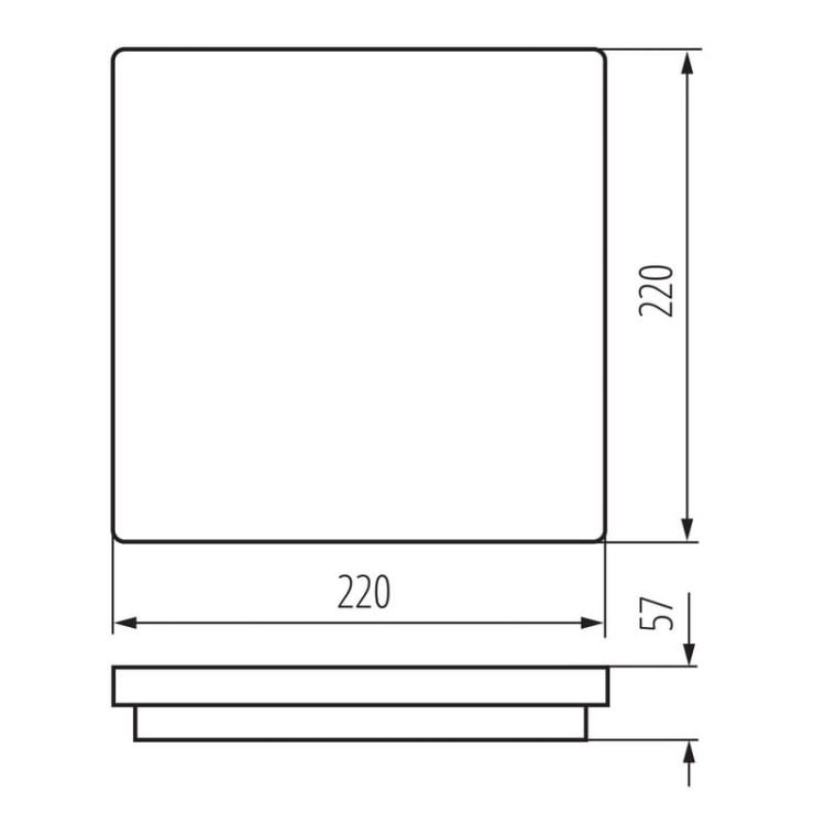 Plafoniera LED BENO CCT 12-18W 2000lm 220mm IP65 biała Kanlux 38776 wymiary.jpg