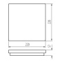 Plafoniera LED BENO CCT 12-18W 2000lm 220mm IP65 biała Kanlux 38776 wymiary.jpg