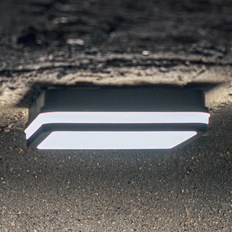 Plafoniera LED BENO CCT 12-18W 1770lm 220mm IP65 grafitowa Kanlux 38787 4000K