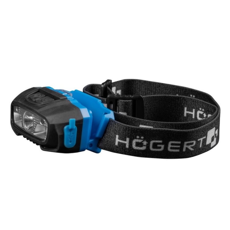 Lampa czołowa LED USB 6 funkcji z czujnikiem ruchu CREE 5W 220lm 5000K HT1E421 Högert