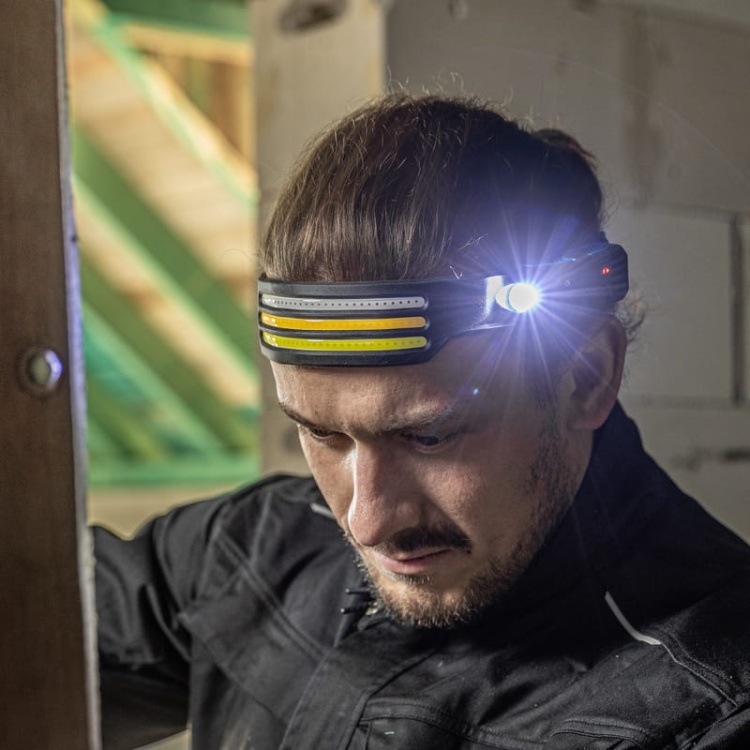 Lampa czołowa COB SMD 10 funkcji z czujnikiem ruchu 600lm HT1E427 Högert