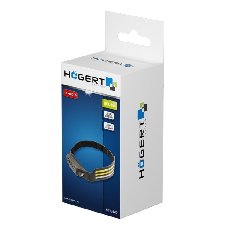 Lampa czołowa COB SMD 10 funkcji z czujnikiem ruchu 600lm HT1E427 Högert