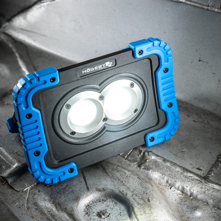 Reflektor akumulatorowy LED 3.7V 4400 mAh 1150lm HT1E430 Högert zastosowanie