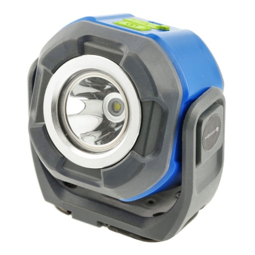 Naświetlacz roboczy LED Högert HT1E432 550lm COB+SMD IPX4 IK07 – dwustronna lampa akumulatorowa z magnesem i hakiem