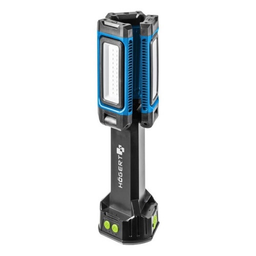 Zestaw naświetlacza akumulatorowego ze statywem Högert HT1E450 10W 7000lm 6500K IP54 IK09 – oświetlenie 360° z torbą transportową