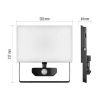 Naświetlacz LED TAMBO z czujnikiem ruchu 50W 5000lm 4000K czarny Emos wymiary