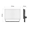 Naświetlacz LED TAMBO 50W 5000lm 4000K IP65 IK08 czarny Emos wymiary