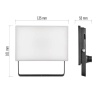 Naświetlacz LED TAMBO 20W 2000lm 4000K IP65 IK08 czarny Emos wymiary