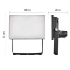 Naświetlacz LED TAMBO 10W 1000lm 4000K IP65 IK08 czarny Emos wymiary