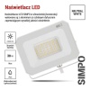Naświetlacz LED SIMPO 30W 3000lm 4000K IP65 biały Emos info