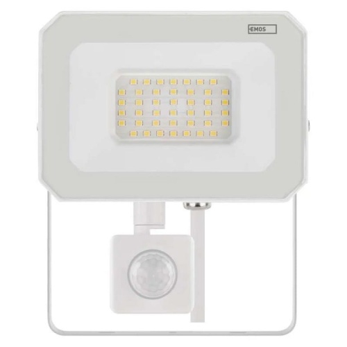 Naświetlacz LED SIMPO z czujnikiem ruchu 30W 3000lm 4000K IP44 biały Emos front