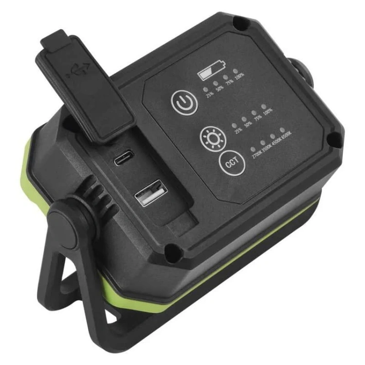 Lampa warsztatowa LED EMOS P4542 900 lm 4 tryby barwy światła COB LED z powerbankiem i magnesem tył – EMOS