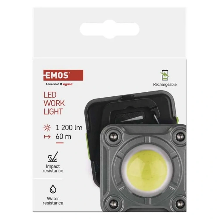 Naświetlacz COB LED 3.7V 2000 mAh 1200lm IP44 P4543 Emos opakowanie
