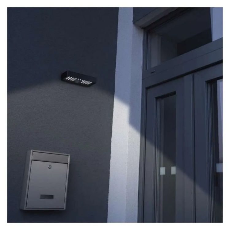 Oprawa LED Garden BRIXO solarna z PIR 4000K 900lm czarna IP65 Emos