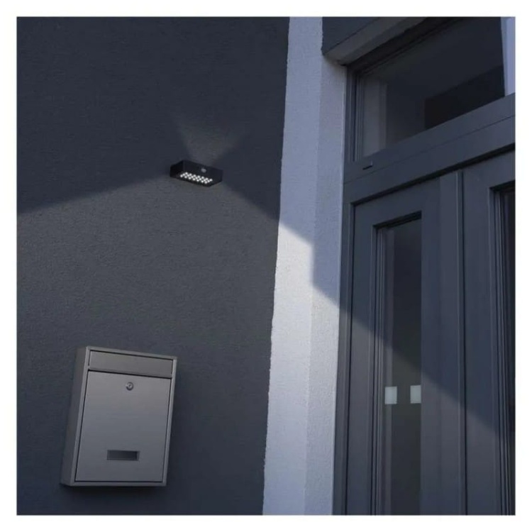 Oprawa LED Garden BRIXO solarna z PIR 4000K 350lm czarna IP65 Emos