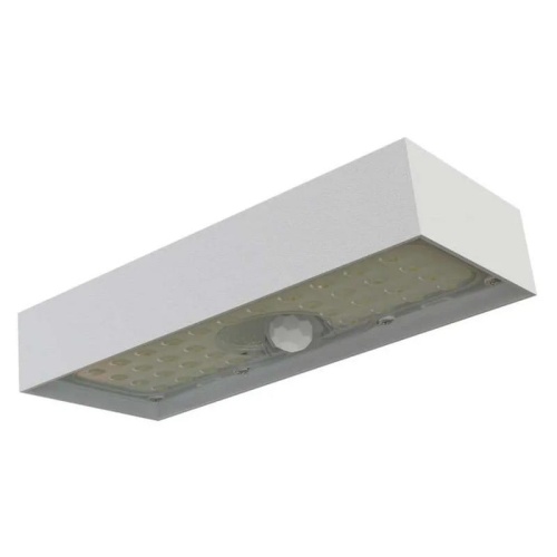 Oprawa LED Garden BRIXO solarna z PIR 4000K 900lm biała IP65 Emos