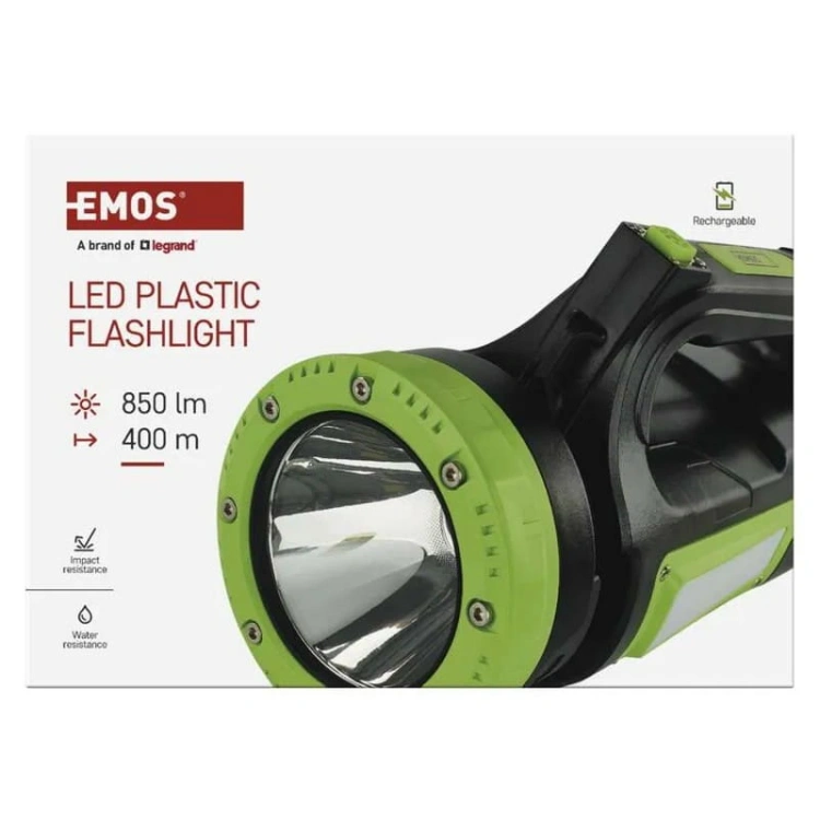 Latarka ładowalna LED 3.7V 8000mAh 850lm IP44 P2316 Emos