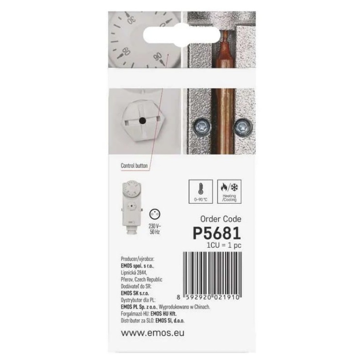 Termostat przylgowy EMOS P5681