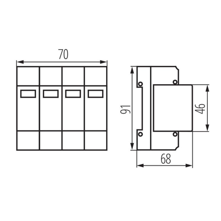 Warystorowy ogranicznik przepięć KSD-T1T2 275/240 3P+N Ideal 23920