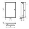 Rozdzielnica metalowa KP-DB-I-MF-412 63A IP30 Ideal 35682 wymiary