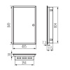 Rozdzielnica metalowa KP-DB-I-MF-518 63A IP30 Ideal 35684 wymiary