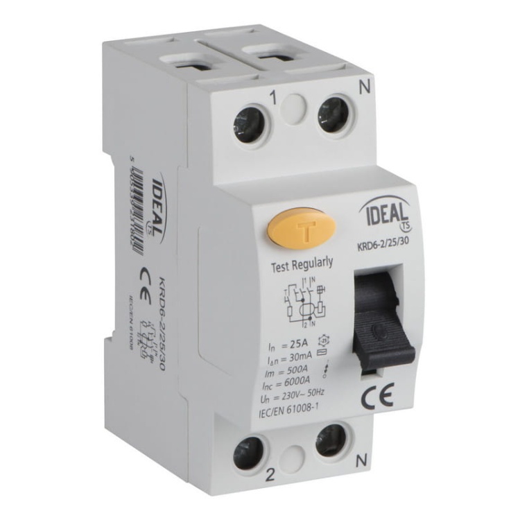 Wyłącznik różnicowo-prądowy 2P KRD6-2 IDEAL