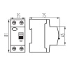 Wyłącznik różnicowo-prądowy 2P KRD6-2 IDEAL wymiary