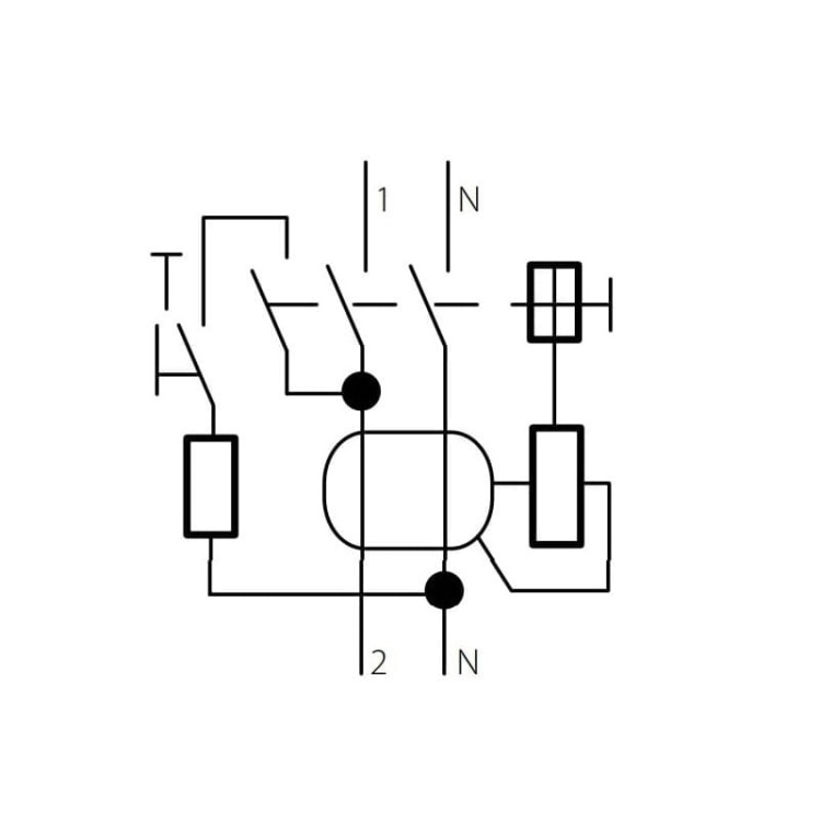 Wyłącznik różnicowo-prądowy 2P KRD6-2 IDEAL instalacja