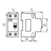 Wyłącznik różnicowo-nadprądowy 2P KRO6-2/B10/30-A wymiary