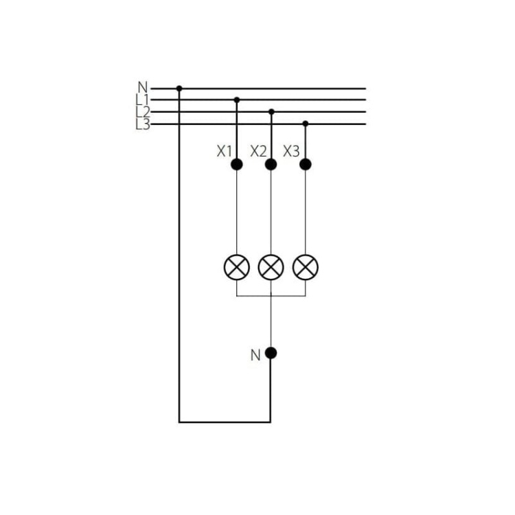 Kontrolka świetlna LED KLI-3Y Ideal 32895 schemat
