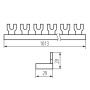 Szyna łączeniowa widełkowa KBBU-2x28 Ideal 24214 wymiary