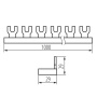 Szyna łączeniowa widełkowa KBBU-3x18 Ideal 24213  wymiary