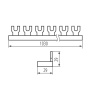 Szyna łączeniowa widełkowa KBBU-4x14 Ideal 24215 wymiary