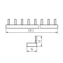 Szyna łączeniowa kołkowa KBBI-2x28 Ideal 24217 wymiary
